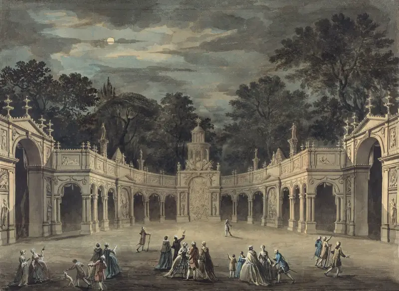 Entwurf für eine Illumination zum Geburtstag von König Georg III. von Robert Adam