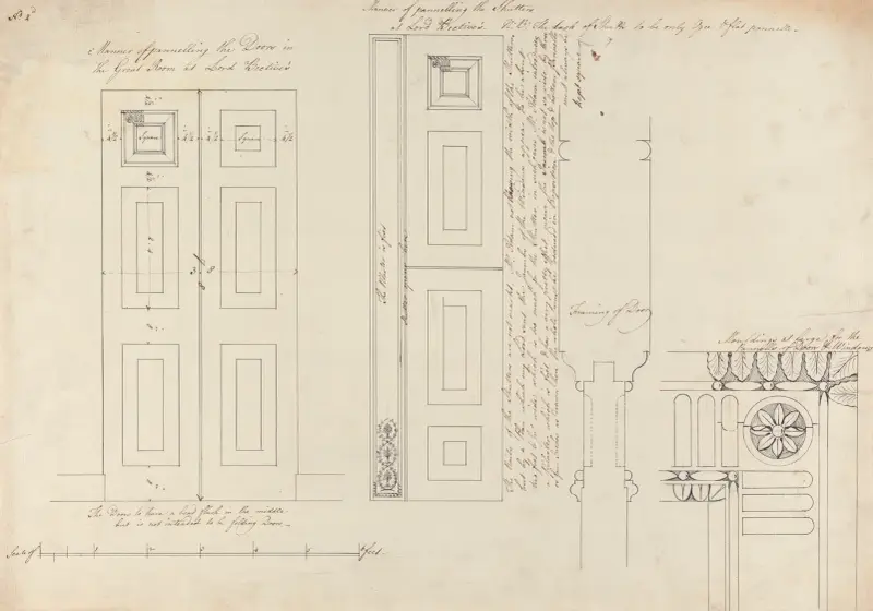Headfort House: Great Room Door and Panel av Robert Adam