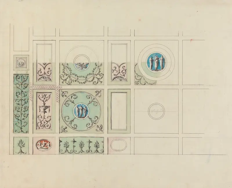 Headfort House, Irland: taket i matsalongen av Robert Adam