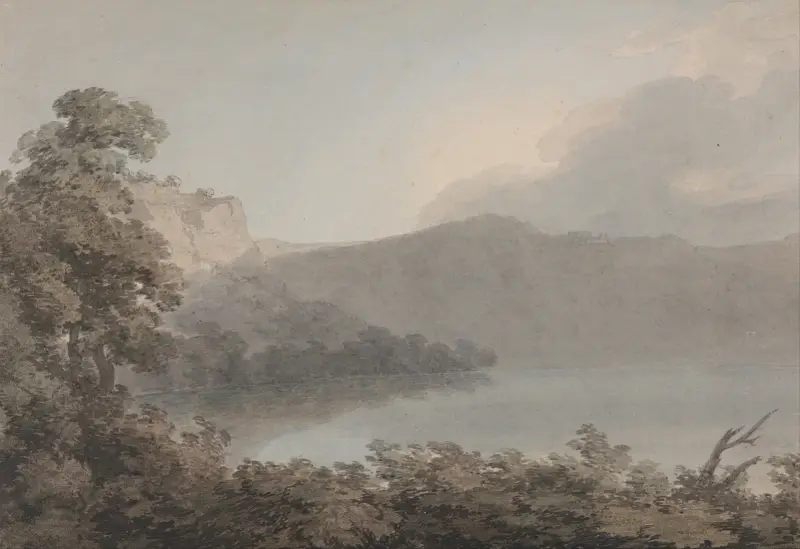 Vicosjön mellan Rom och Florens av John Robert Cozens