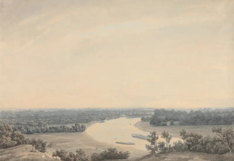 Themsen från Richmond Hill mot sydväst av John Robert Cozens