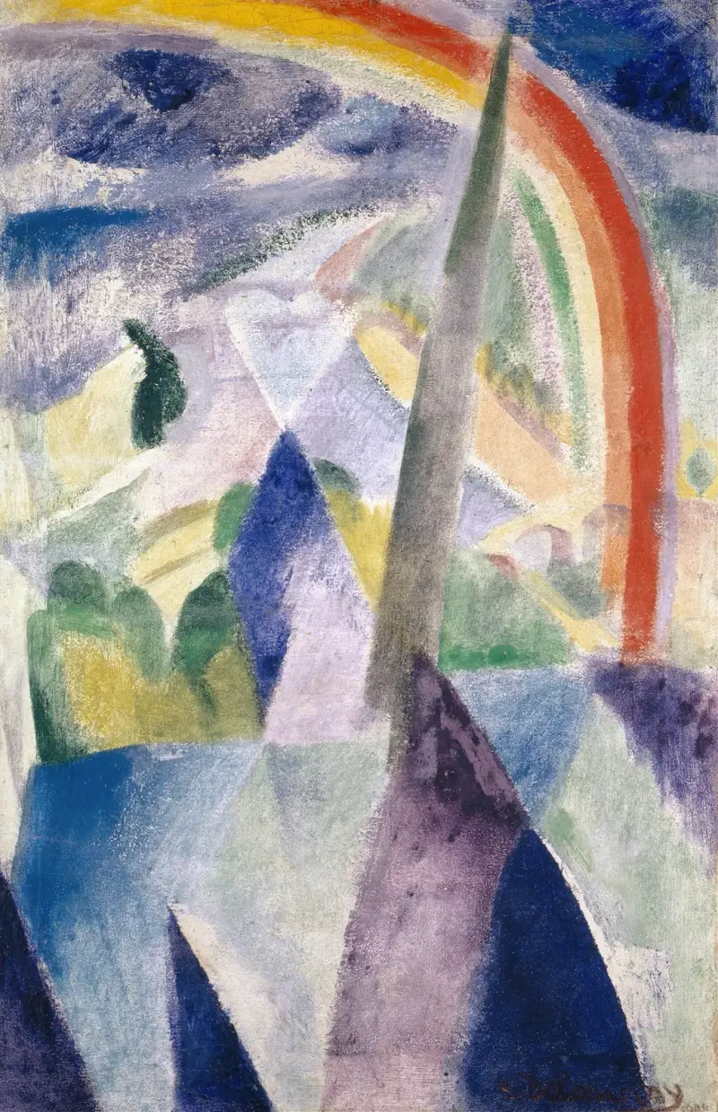 Notre-Dames spira (Vy över Paris, Notre-Dame) av Robert Delaunay