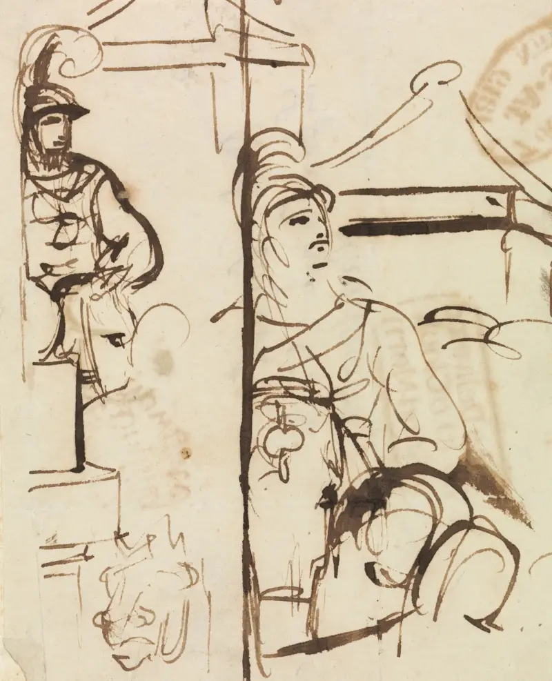Compositional Study of Soldiers av Benjamin Robert Haydon