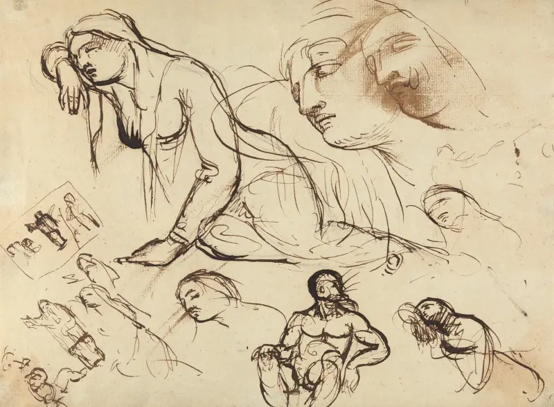 Figurenstudien der Jungfrau Maria von Benjamin Robert Haydon