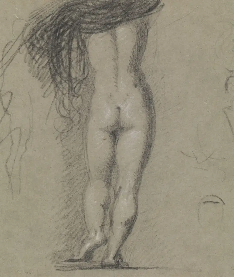 Studie av en naken figur bakifrån av Benjamin Robert Haydon