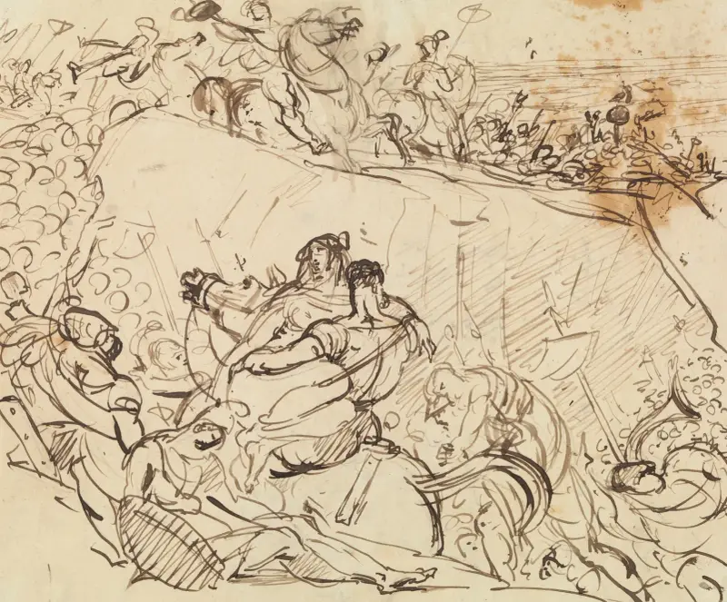 Study for a Battle Scene av Benjamin Robert Haydon