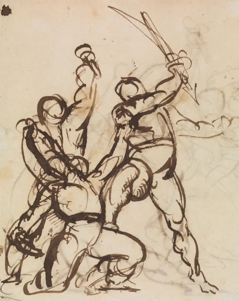 Study of a Battle av Benjamin Robert Haydon