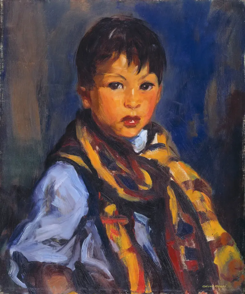 Chłopiec w kraciastym szaliku, Robert Henri
