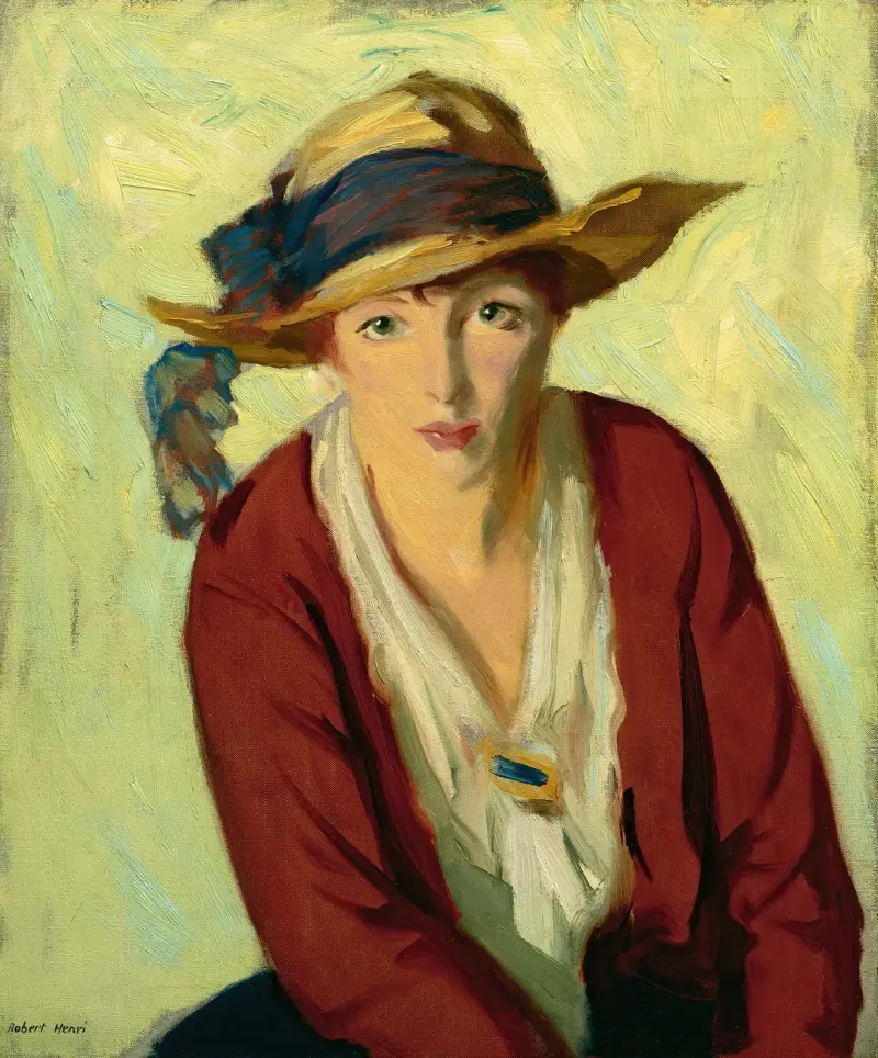 The Beach Hat av Robert Henri