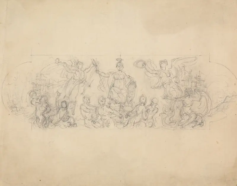 Allegorische Skizze des Sieges von Robert Smirke