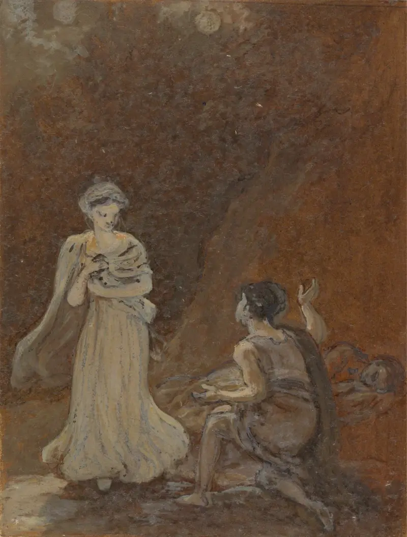Lysander vaknar och ser Helena av Robert Smirke