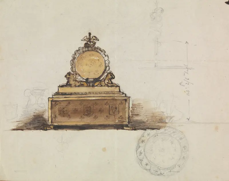 Studie till en möbel av Robert Smirke