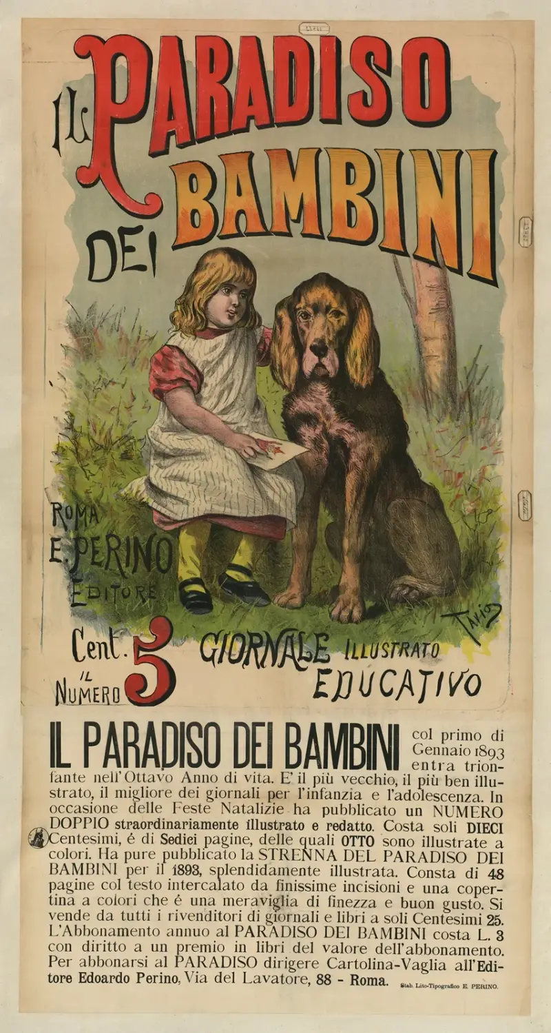 Barnens paradis, illustrerad pedagogisk tidning av Ottavio Rodella Tavio