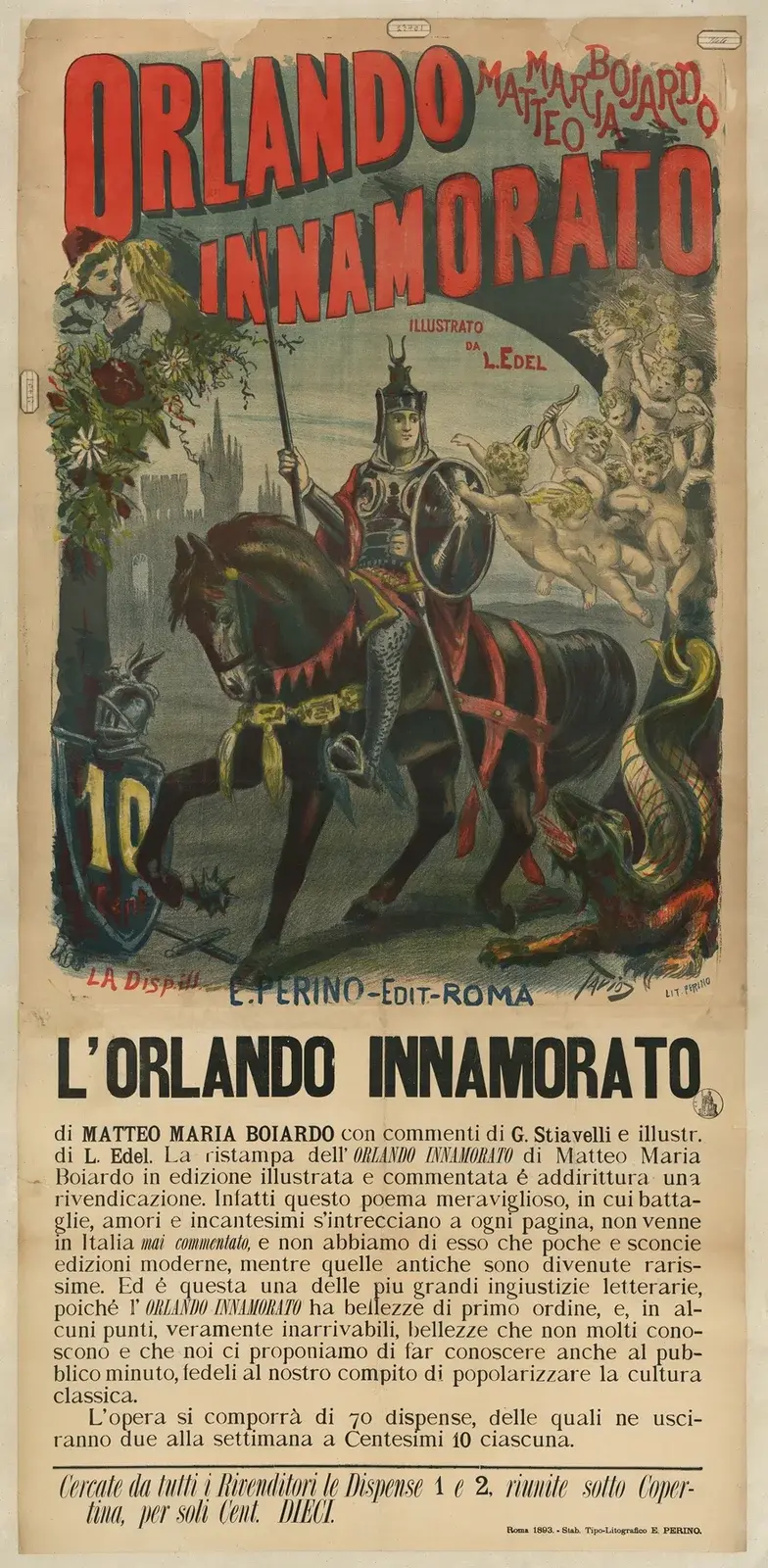 Den förälskade Roland av Matteo Maria Boiardo av Ottavio Rodella Tavio