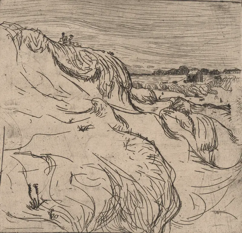 Dune et maison au Pouldu av Roderic O'Conor