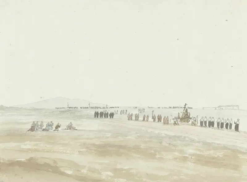 Prozession in der Umgebung von Cerignola von Abraham-Louis-Rodolphe Ducros