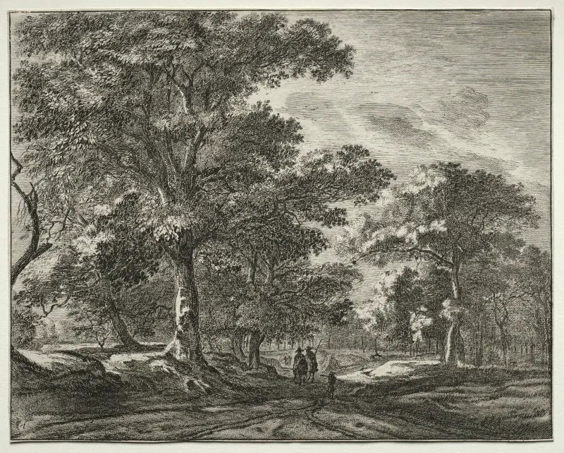Two Men Preceded by a Hunter av Roelant Roghman