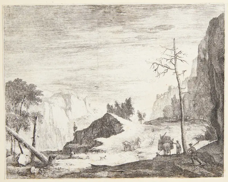 Weg durch eine Berglandschaft von Roelant Roghman