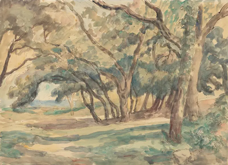 Waldlichtung bei Saint-Tropez von Roger Fry