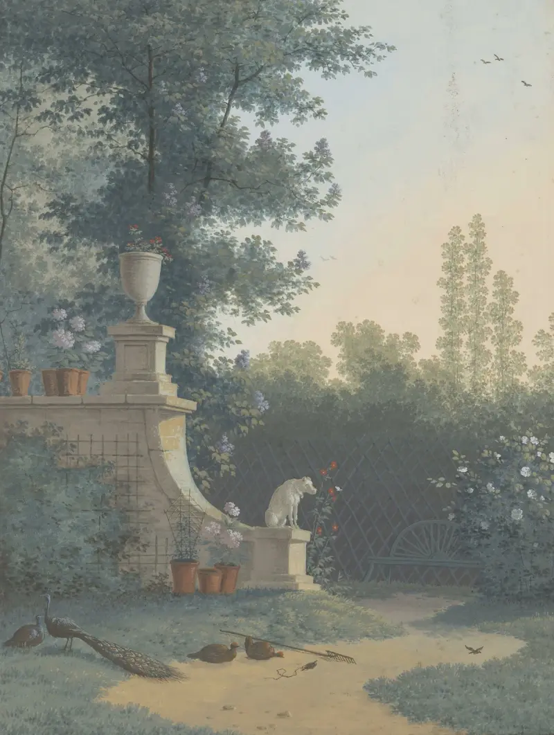 Blomsterhandeln A.C. och H. van Eedens trädgård, Wagenweg av Henriëtte Ronner-Knip