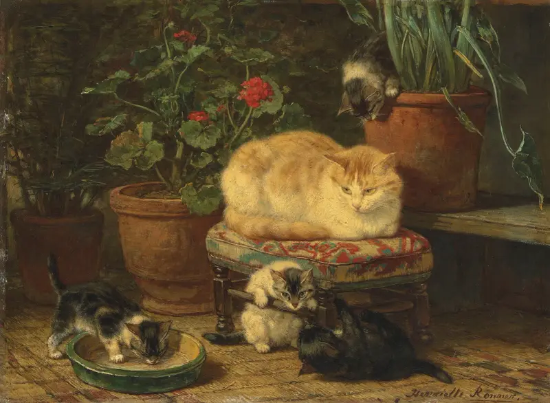 Kittens At Play – nr 4 av Henriëtte Ronner-Knip