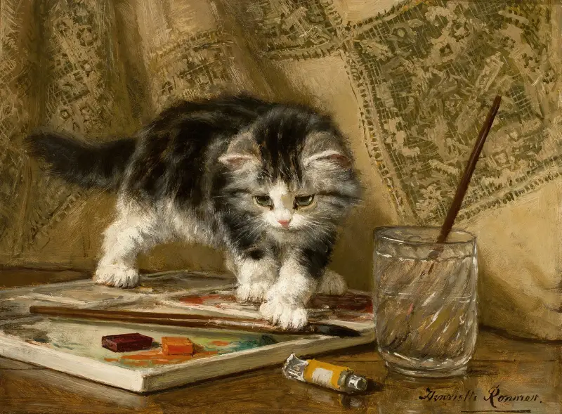 The Young Artist av Henriëtte Ronner-Knip