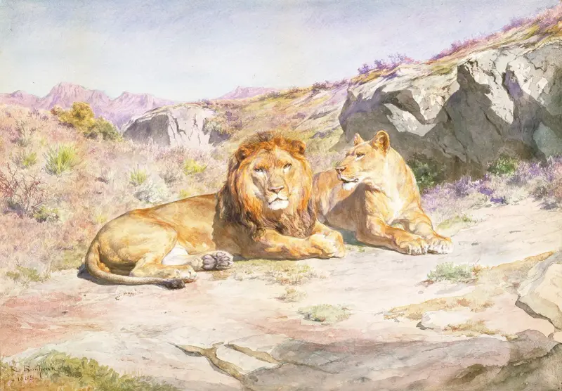 Royalty at Home av Rosa Bonheur