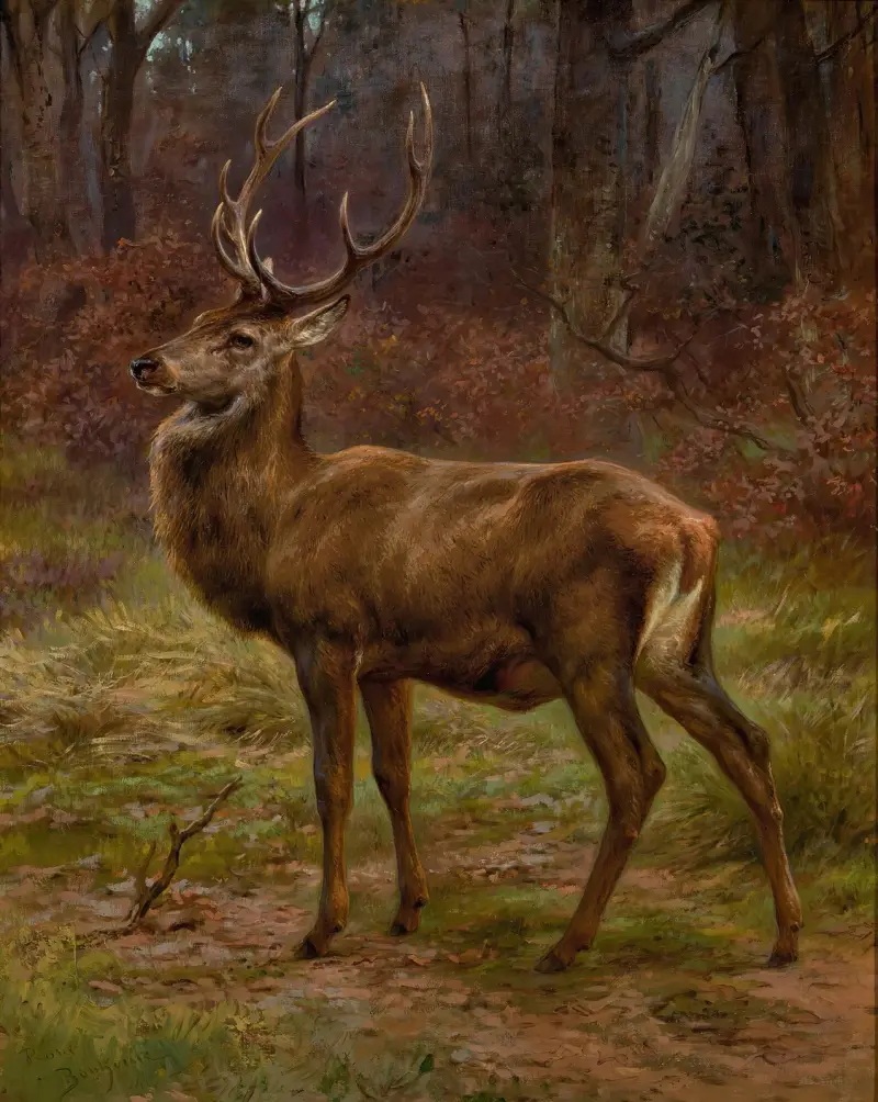 Hjort i ett höstlandskap av Rosa Bonheur