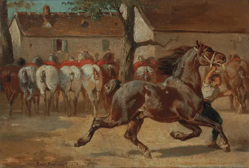 Trotting A Horse av Rosa Bonheur
