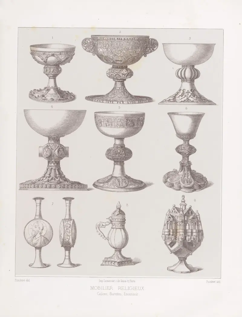 Calices, Burettes, Encensoir av Joseph Rose Lemercier