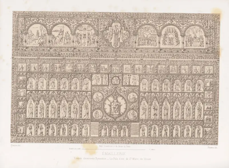 Byzantinische Cloisonné-Emails, Pala d'oro von San Marco in Venedig von Joseph Rose Lemercier