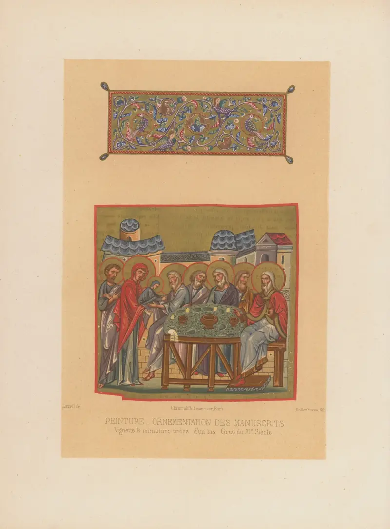 Miniatyrer ur ett manuskript på Biblioteca Marciana, 1859 – nr 2 av Joseph Rose Lemercier