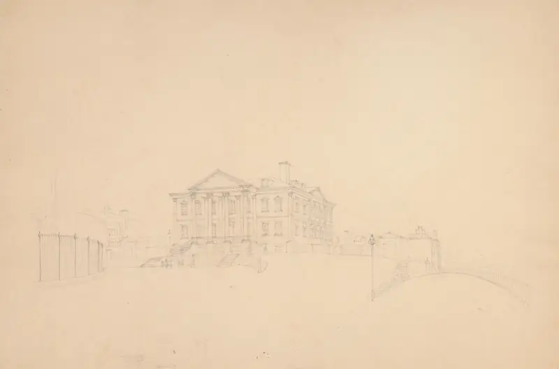 Bowling Green – Tullhuset – tidigare guvernörsresidenset, 1809 – nr 2 av John Rubens Smith