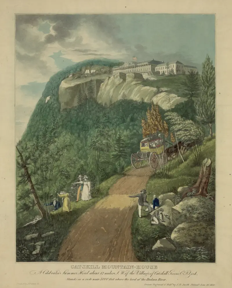 Catskill Mountain House – ein berühmtes Sommerhotel etwa 12 Meilen südwestlich des Dorfes Catskill, Greene Co., New York von John Rubens Smith