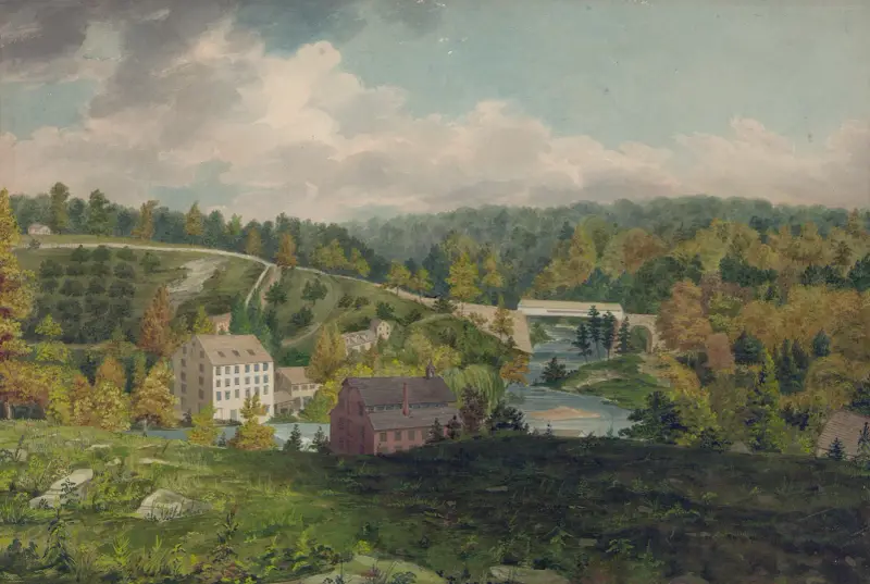 Mill on the Brandywine, Delaware av John Rubens Smith