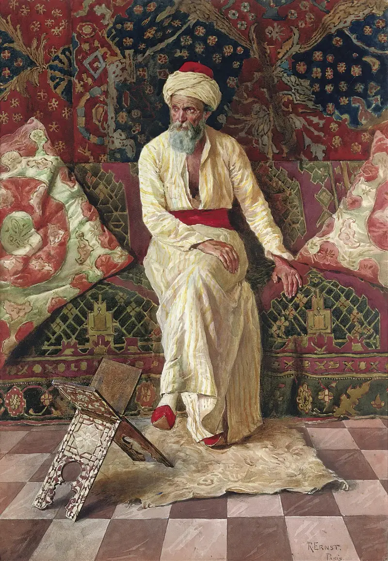 A pensive elder av Rudolf Ernst