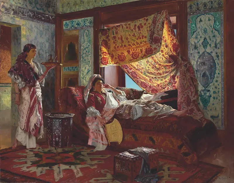 Tee im Harem von Rudolf Ernst