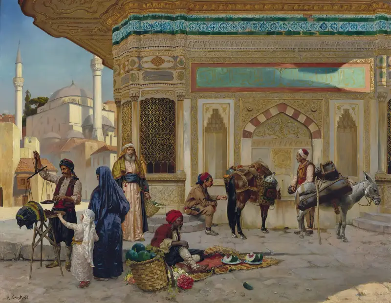 Ahmed III:s fontän, Istanbul av Rudolf Ernst