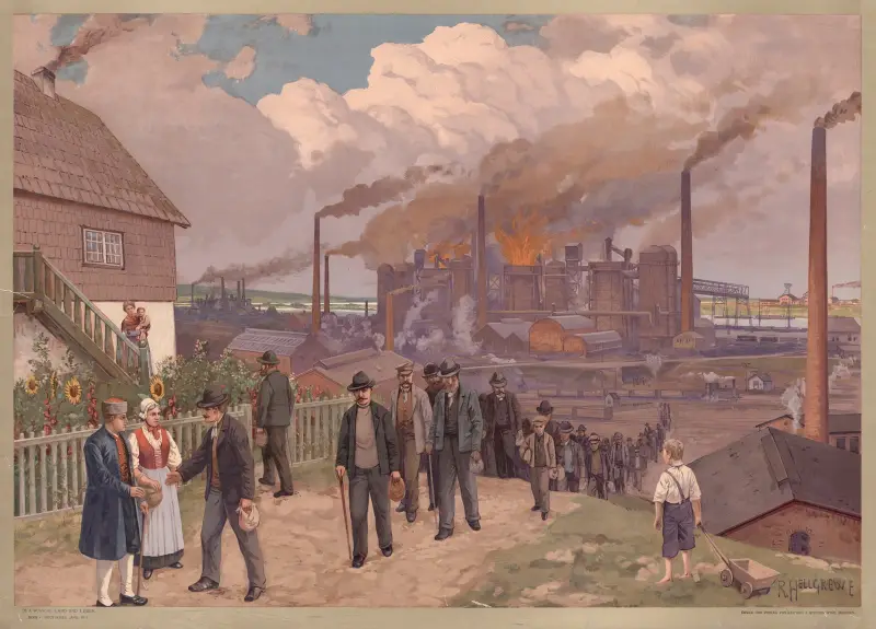Tyskland – masugn i Rhen-Westfalens industriområde av Rudolf Hellgrewe
