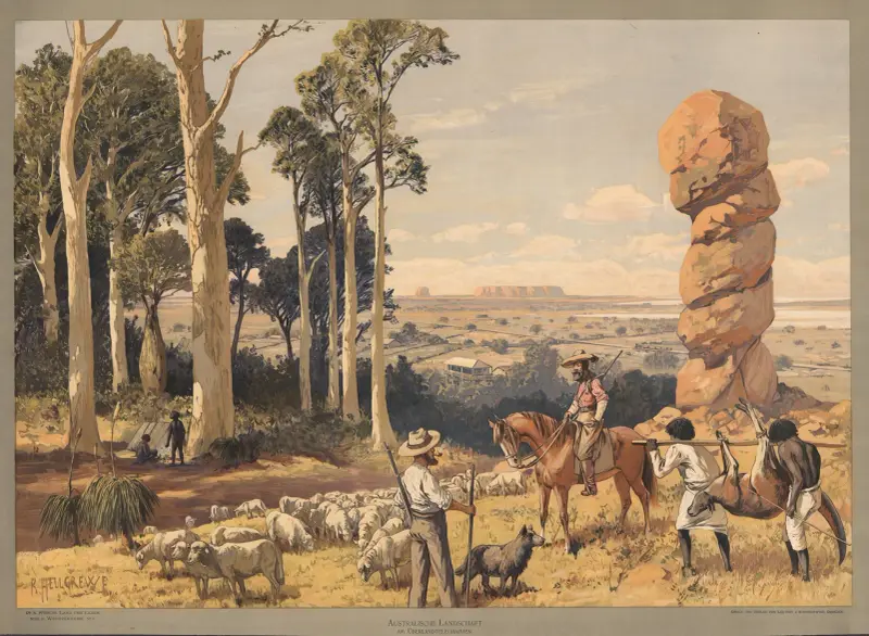 Weltverkehr – Australisches Landschaft av Rudolf Hellgrewe