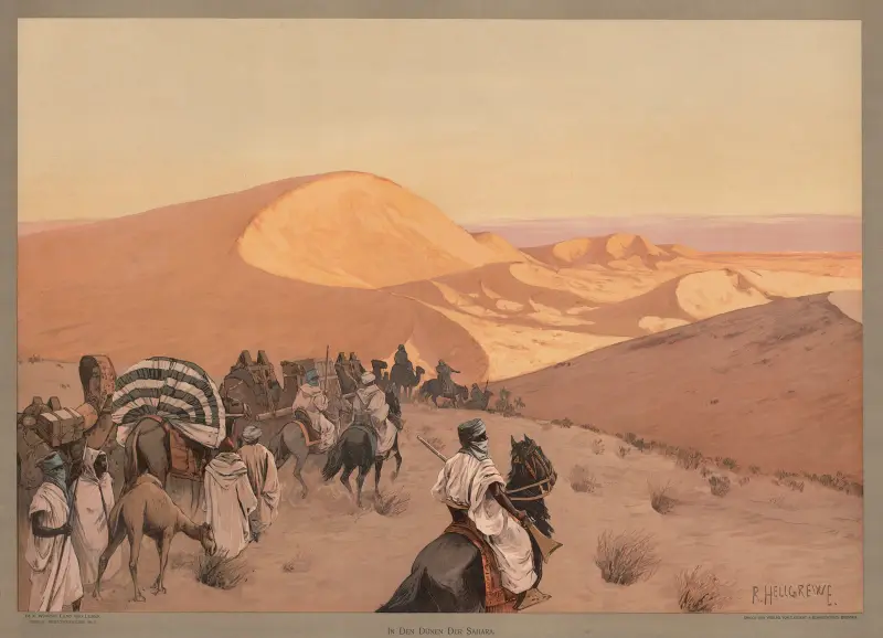 Weltverkehr – In den Dünen der Sahara von Rudolf Hellgrewe