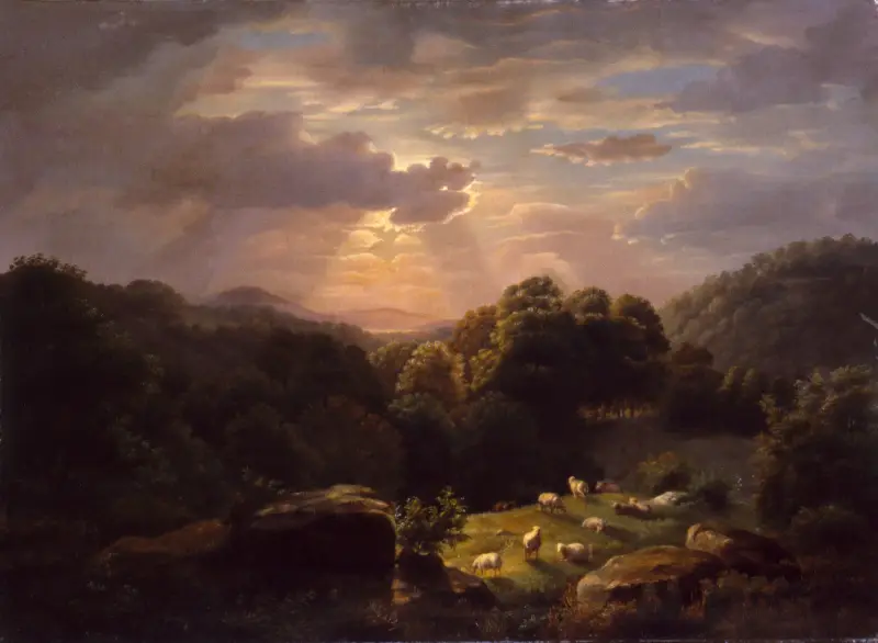 Landscape with Sheep, Robert S. Duncanson