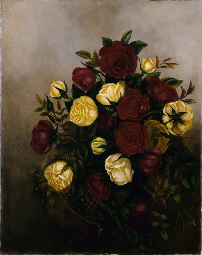 Martwa natura z różami, 1842 – nr 1, Robert S. Duncanson