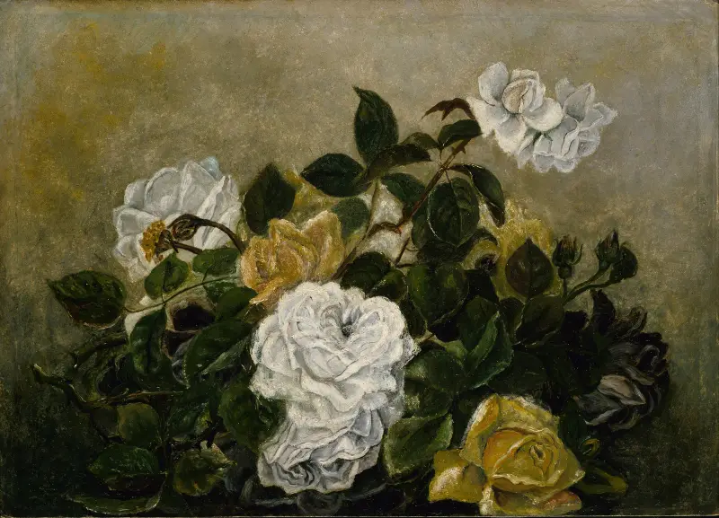 Still Life with Roses av Robert S. Duncanson