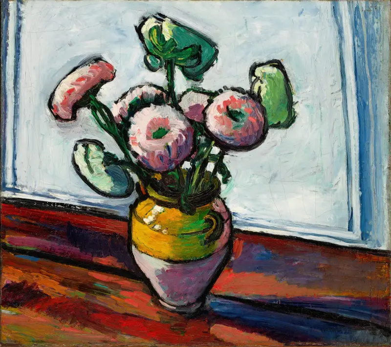 Zinnias av Henry Lyman Saÿen