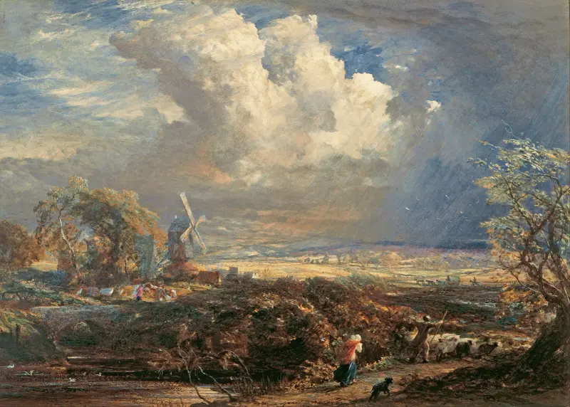 Sommarstorm nära Pulborough, Sussex av Samuel Palmer