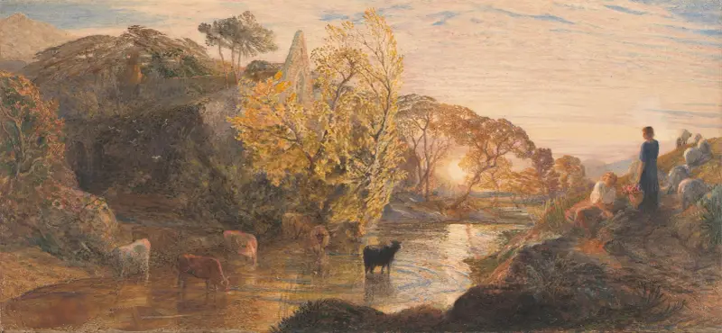 Tinternské opatství při západu slunce, Samuel Palmer
