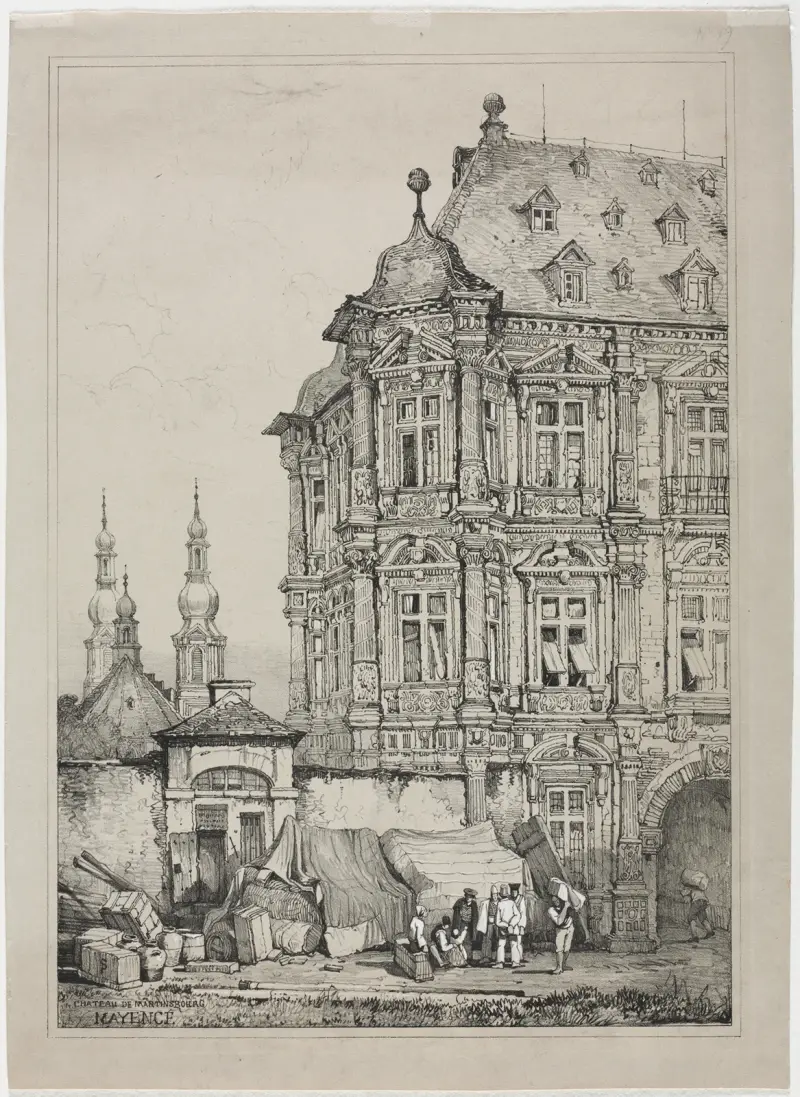Martinsburgs slott, Mainz, Tyskland av Samuel Prout