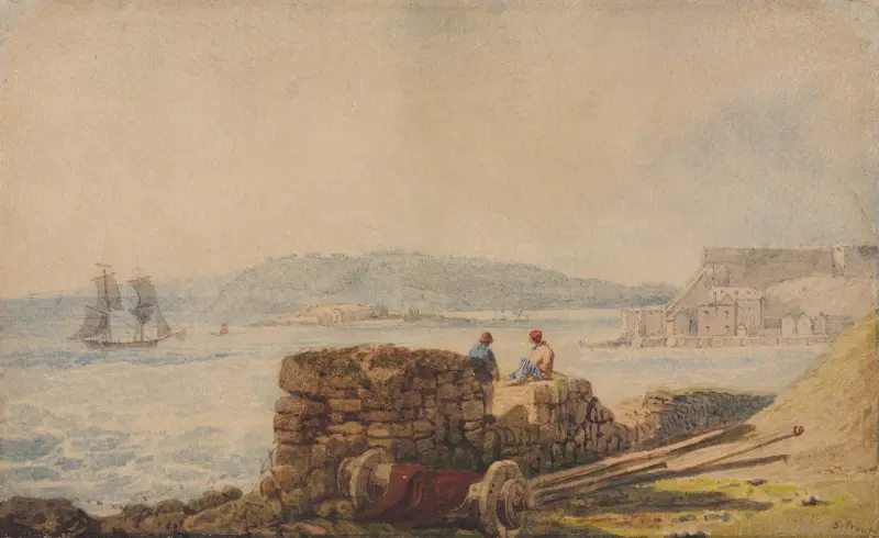 Drakes ö, Plymouth av Samuel Prout
