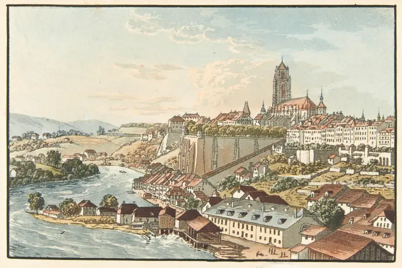 Bern, od strony drogi do Thun, Jakob Samuel Weibel